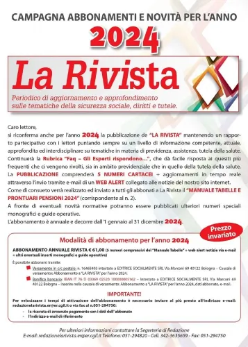 La Rivista abbonamento annuale 2024